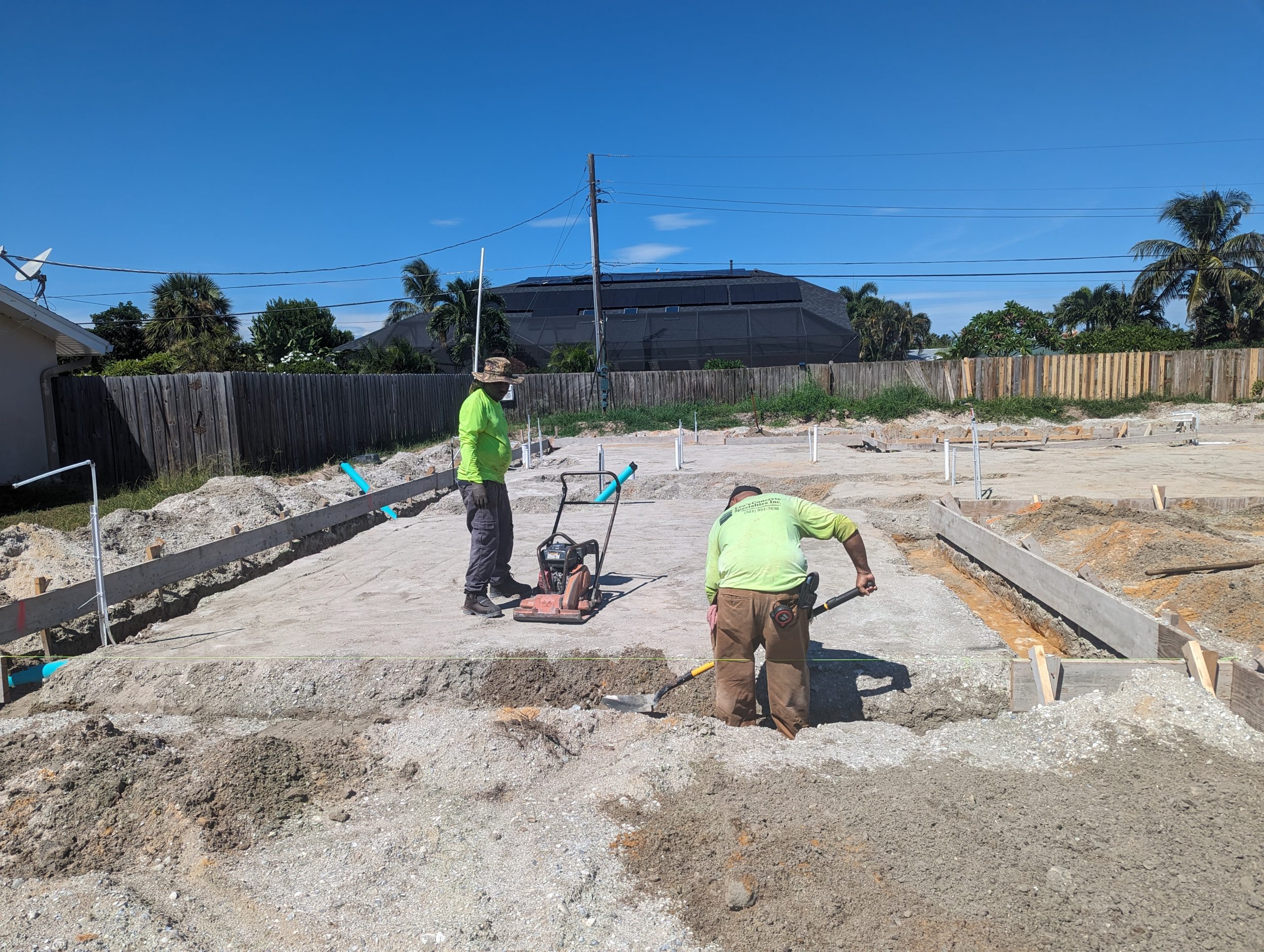 Our team has successfully installed all of the footers for the slab. This is an important step and a huge accomplishment.